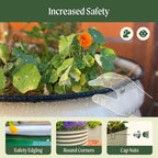 32" Extra Tall Raised Garden Bed Kits, 3.5 x 5 x 2.7ft Raised Planter Box Outdoor, 2 x 6.5 x 2.7ft Deep Root 6 in 1 Modular Metal Raised Beds for Gardening Vegetables Flowers Fruits - Olive Green