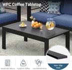 Solaste Aluminum Outdoor Patio Furniture Set, 7 Seats Patio Sectional Sofa with 5" Thick Cushion, Outdoor Patio Set with Coffee Table for Porch, Backyard, Deck, Yard, Blue