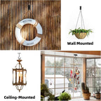 6Pack 4inch Wall Hook for Hanging Plant Bracket Black