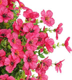 AGIRL 16 Bundles Artificial Flowers for Outdoor,No Fade Fake Plastic Flowers Faux Plants for Hanging Planters Decoration Indoor Outside Garden Porch Window Box Home Wedding