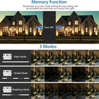 MEIHUA Solar Spot Lights Outdoor, 3 in 1 Landscape Spotlights 2700K Warm White, 3 Lighting Modes & 3 Brightness, IP66 Waterproof Solar Lights Outdoor Garden for Pathway Driveway Yard Tree