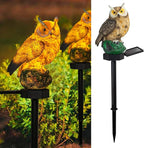 Dazzle Bright 1 Pack Owl Figure Solar LED Lights, Resin Garden Waterproof Decorations with Stake for Outdoor Yard Pathway Outside Patio Lawn Decor to Scare Birds Away, Gifts for Women, Owl Lovers