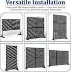 Outdoor Privacy Screen,72" H×47" W Metal Privacy Screen, Freestanding Privacy Fence Panels for Patio