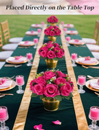 Artificial Silk Rose Flower Balls, 10 Pcs Hot Pink Centerpieces