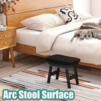 Small Ottoman Foot Rest, Black Foot Stool- Wooden Foot Stool for Living Room, Bedroom & Kitchen