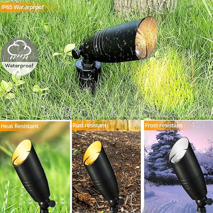 Spotlights: 12V RGB+CCT Low Voltage Landscape Lights, Die-Cast Aluminum, 5W