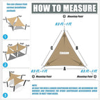 Amgo Custom Size 6' x 12' x 13.4' Sand Beige Right Triangle Sun Shade Sail UPF50+ AGTAPRT12, Order to Make Canopy Awning, 95% UV Blockage, Water & Air Permeable, Commercial Standard (We Customize)