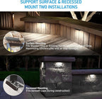 LEONLITE 8-Pack 7 Inch LED Hardscape Lighting, Update Retaining Wall Lights, LED Landscape Lighting, 12-24V AC/DC Paver Light Low Voltage, 3W/4W/5W Dimmable Outdoor Step Lights, 5000K Daylight, ETL