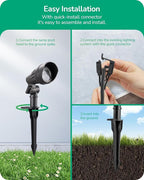 EDISHINE Low Voltage Landscape Lights, 3.2W 12V ACDC 240LM Low Voltage Spotlight, CRI 80 & Beam Angle 35°, 3000K, Aluminum Housing Outdoor Landscape Lighting for Trees, Yard, Garden, Houese 8 Pack