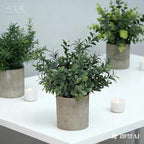 Lemonfilter Small Fake Plants, 3PCS Mini Potted Artificial Plastic Eucalyptus Plants Indoor Modern Farmhouse Decor, Fake Potted Plant for Home Bathroom Bedroom Office Shelves Decor