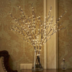 Indoor String Lights, Brown Twig Branches with 200 Warm White LEDs