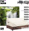 Sofa Cover for Patio Loveseats, 60-Inch Wide, Beige and Brown