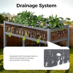 TT Nature HDPE Raised Garden Bed with Legs, Outdoor Elevated Planter Box for Vegetables, Herbs & Flowers, Weather-Resistant Raised Garden Beds for Patio, Balcony & Backyard Gardening