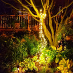 ZNYCYE Solar Waterfall Fairy Bunch Lights Outdoor Waterproof 200LEDs 8 Modes Watering Can Light (NO CAN), Solar Powered String Lights Firefly Vine Garden Decorations Gardening Gifts for Mom