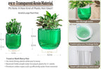 Melphoe Self Watering Pots for Indoor Plants Planter, 8.3/5.3 Inch 2 Pack Planters Self Watering Plant Pots for Flower, Houseplants, Succulent, African Violets and Cactus with Drainage