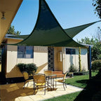Patio Paradise 3' x 3' x 3' Sun Shade Sail Triangle Canopy Shade Cloth Fabric Sunlight Block Patio Pergola Cover HDPE Deck Awning for Outdoor Backyard Roof Shading, Green