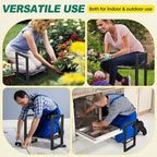 Garden Kneeler and Seat - Heavy Duty Folding Garden Stool with Handles, Stable Kneeling Device Bench Chair Gardening Tools Gifts for Women Men Seniors Gardeners Outdoor Weeding Planting