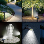 4 Pack Solar Spot Lights Outdoor Waterproof IP68, Auto On/Off Bright Solar Powered Spotlights with Wall Mount & Ground 2 IN 1, Adjustable Solar Landscape Lights for Outside Yard Garden Pathway