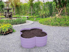 Plant & Plot Galvanized Raised Garden Beds Outdoor // 3×3×1 ft Planter Raised Beds for Gardening, Vegetables, Flowers // Large Metal Garden Box (Lavender) // Patented Tool-Free Design