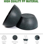WOUSIWER 13 inch 2 Pack Large Hanging Planters for Indoor Outdoor Plants with Drainage Holes and Chain, Round Hanging Flower Pots for Garden Home Porch Decor, Black with Green Speckles