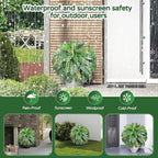 Set of 2 Large Autumn 88 Leaves Artificial Ferns for Outdoors Look Real, Fake Faux Boston Ferns for Outdoor Planter Realistic UV Resistant Artificial Fake Plants for Porch Patio Hanging 47 inch