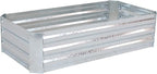 Sunnydaze 11.75" H Raised Metal Garden Bed - Galvanized Raised Garden Bed Outdoor for Vegetables and Flowers - Woodgrain - 4' x 2' Silver