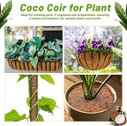 Remiawy Coco Liner Fiber Roll, 16 x 40 Inch Natural Coconut Coir Liner Sheet Coco Mat for Planter Flower Basket, Garden Decoration, Reptile Carpet, Animal Pet Pad, Window Box, DIY Moss Pole, Tortoise