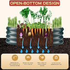 Durable Round Steel Raised Garden Bed Painted for Planting Vegetable/Herbs/Flowers/Trees at Backyard/Garden,or Baby Chicken,Christmas Tree Fence (Dark Green, 36 ins Diameter x 12 ins high)