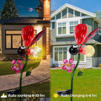 Decorative Solar Lights Outdoor Solar Ladybug Stake Lights Metal Decorative Garden Lights Outdoor Waterproof Stakes for Pathway Yard Lawn Decoration Mothers Day Mom Gifts