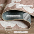 Outdoor Rug, 3x5 Tan Floral Entry Mat, Machine Washable