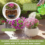 7.16” Self Watering Planter Insert, 10 Pack Invisible Hanging Basket Drip Pan Hanging Basket Planter Plant Auto Watering Devices Plastic Water Catcher Saucer Tray for Outdoor Indoor Pots Liners