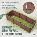 Dalen Modular Raised Bed Garden – Faux Wood – 8 Panel Starter Pack – Makes Square Foot Gardening Easy – 12x9 in