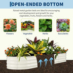Garvee 2 Pack Galvanized Raised Garden Beds - 8x2x1.5ft Planter Box for Vegetables, Flowers, Rust-Resistant Garden Box, Easy Assembly Raised Beds, Durable Planters for Outdoor Plants, Beige