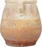 Creative Co-Op Whitewashed Terra-Cotta Urn, Beige