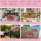 Riare 2 Pack 36 Inch Trough Coco Coir Liners for Planters, Pre-Formed Coconut Coir Replacement Liner Natural Coco Fiber Window Box Liners for Wall Planter, Window Basket Deck Railing Planter