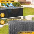 Deck Box 270 Gallon Black Resin Lockable Waterproof Storage Bench