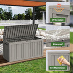 Mars Villa 72 Gallon Deck Box, Waterproof Weatherproof and UV Resistant Resin - Image 5