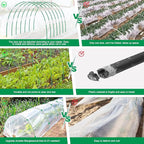 Greenhouse Hoops Grow Tunnel, 6 Sets of 8FT Long Garden Hoops for Raised Beds, Rust-Free Fiberglass Support Hoops Frame for Garden Netting, DIY Plant Support Garden Stakes for Row Cover, 36 Pcs