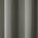 TOWN & COUNTRY BASICS Cabana Solid Heavyweight Indoor Outdoor Curtains, Light Filtering Opacity with Grommet Top, Water Repellent, 2-Pack Set, 54"x108", Medium Grey