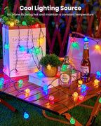 Brightown Solar String Lights Outdoor Waterproof, 2-Pack 120 LED 72Ft Total, Solar Powered Globe Patio Lights with 8 Lighting Modes for Garden Yard Porch Wedding Party Decor (Multicolor)