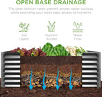 Best Choice Products 4x2x2ft Outdoor Metal Raised Garden Bed, Deep Root Box Planter for Vegetables, Flowers, Herbs, 119 Gallon Capacity, 100% Non Toxic Materials - Gray