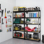 Garage Storage Shelves, 72''H Shelving Units and Storage, 2400 LBS Heavy Duty Shelving, Metal Garage Shelves for for Basement, Warehouse, Pantry, Closet, Kitchen