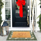 Outdoor Rugs Floral Door Mat in Sage Green, 2 x 3 Feet, Non-Slip