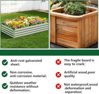 Vengarus 2 Pack 12x4x1FT Galvanized Raised Garden Bed Kit, Outdoor Metal Planter Box for Vegetables, Rectangular Steel Container, Easy Assembly (Sliver)