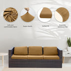 Camel Stretch Patio Cushion Covers 8 Pack, 92% Polyester Spandex Blend