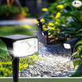 Solar Spot Lights Outdoor, Solar Lights Outdoor Waterproof IP65, Compact Design, Landscape Spotlights for Garden Tree Yard House Pathway Decorations, 4 Pack, Cool White