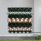 Self Watering Planters with Timer and Rain Sensor, 36-Pocket Wall Mounted Vertical Garden System - Automatic Drip Irrigation Kit for Indoor Outdoor Balcony, Grow Herbs Vegetables Flowers