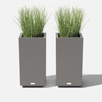 Veradek Block Series Pedestal Planter - Tall Planter for Indoor or Outdoor Front Porch | All-Weather Use with Removable Insert Bucket | Modern Décor for Flowers, Tall Trees, Faux Plants