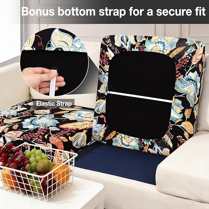 Cushion Covers 14-Piece Stretch Outdoor Set, Floral, Cover Only