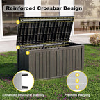 DRATO 180 Gallon Outdoor Storage Box, Large Waterproof Deck Box, Lockable Resin Storage Container with Reinforced Support for Patio Cushions, Garden Tools, UV-Resistant Outdoor Chest（Black，180 Gallon）